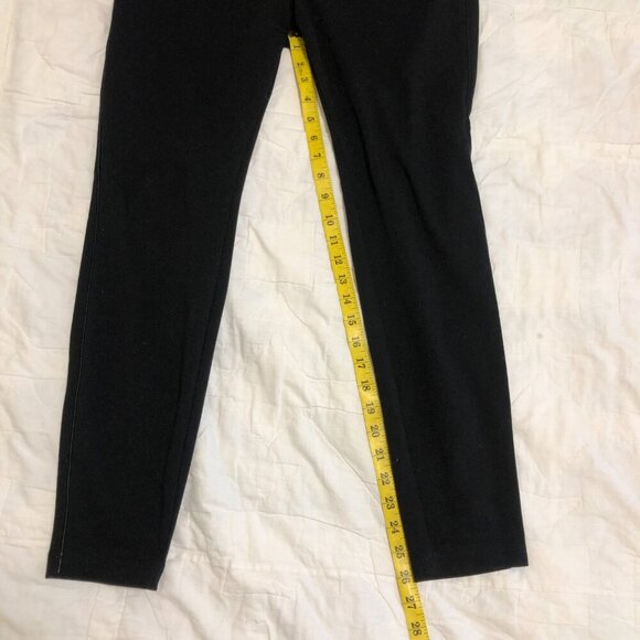3/$25 ❥Joe Fresh Equestrian Skinny Stretch Pants Faux Leather Trim Size 10 Black - Picture 10 of 11